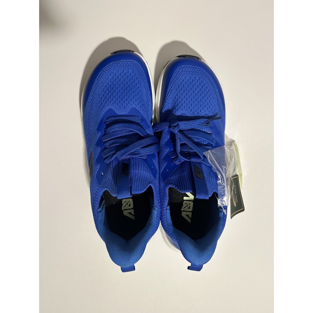Men's Wide Toe Box Walking Running Sneakers Blue White Size 8 Arch Support - Picture 3 of 5